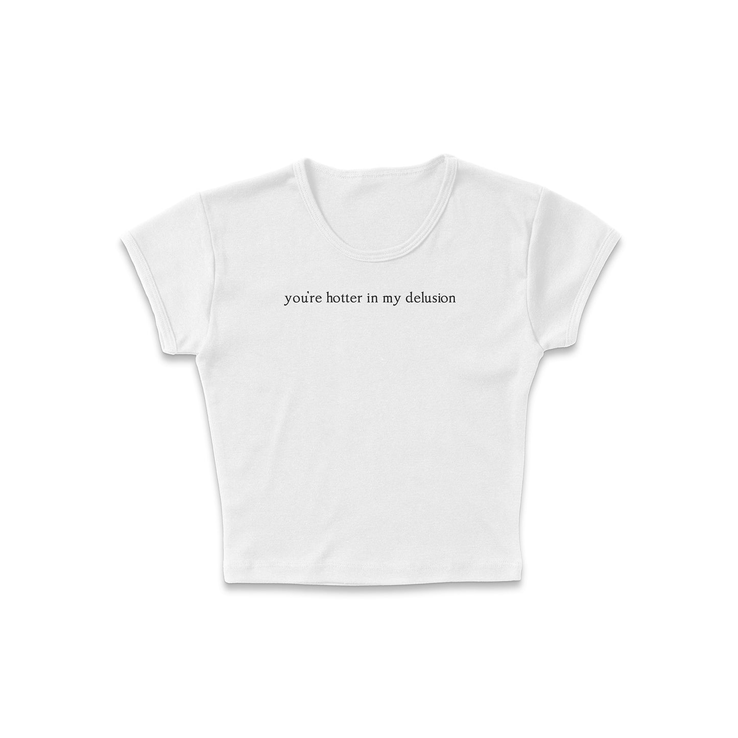 Hotter In My Delulu Cap Sleeve Crop Top