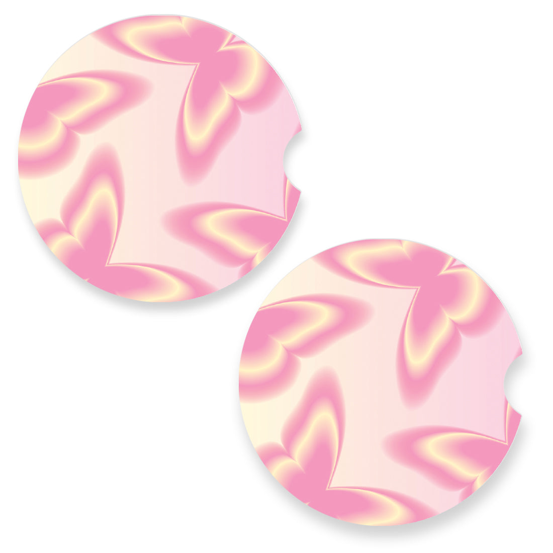 Blurred Pink Butterfly Car Coasters