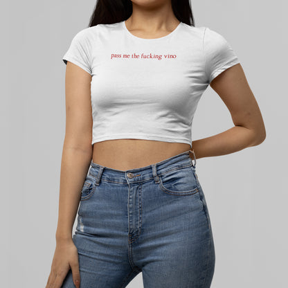 Pass Me the Vino Cap Sleeve Crop Top