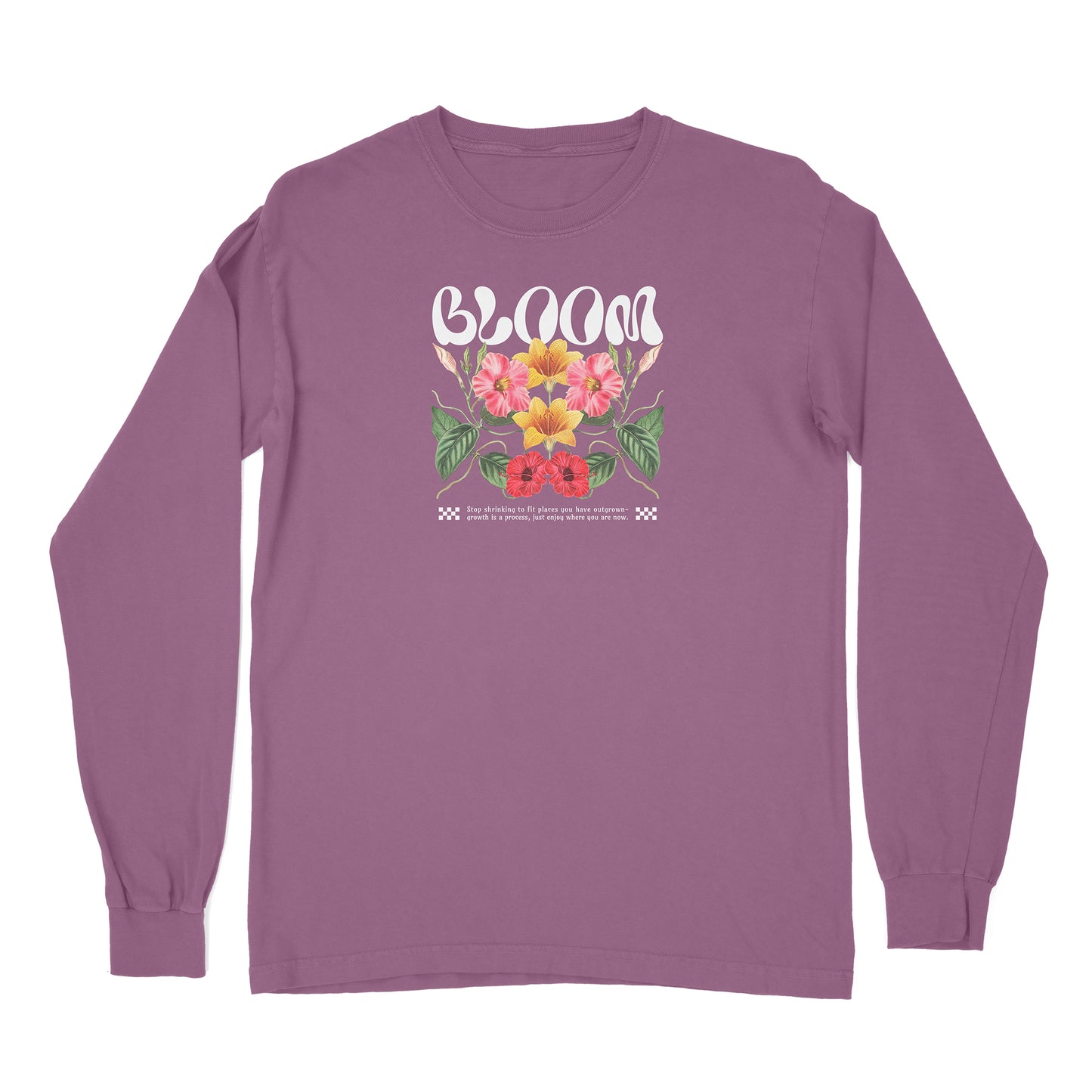 Wavy Blooms Long Sleeve Shirt